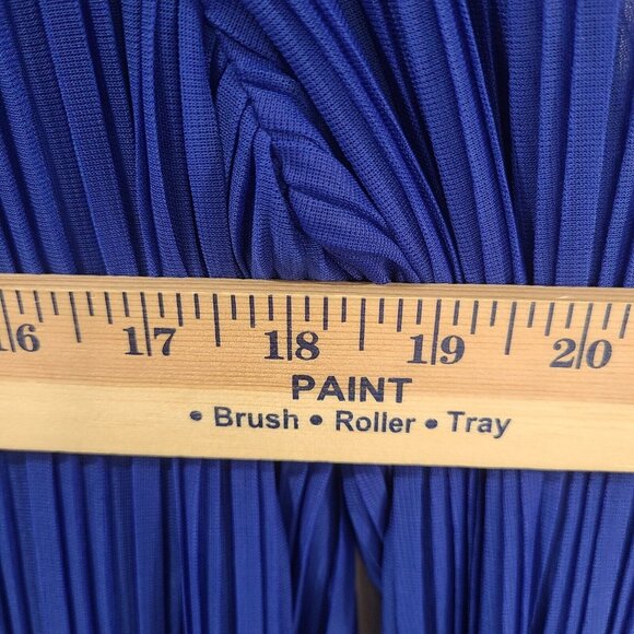 London Times Royal Blue A-Line Fluted Sleeves Dress Size 8 - Picture 8 of 8